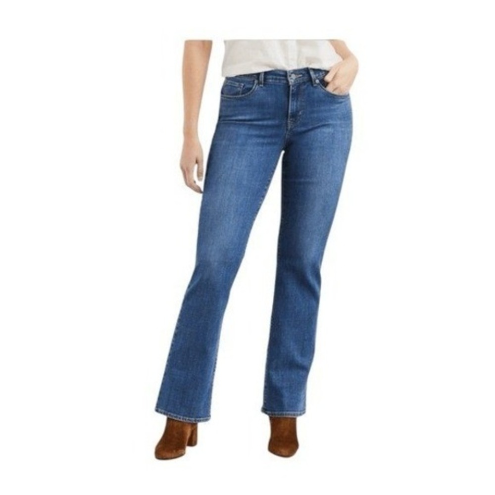 Levi's‎ 315 Booty Shaping Bootcut Jeans Blue Dark Wash High Rise Stretch 31